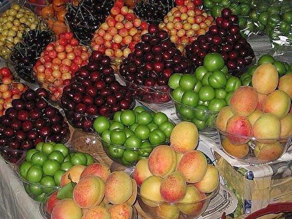 عکس ، قیمت عجیب و غریب میوه های تابستانی در بازار ، سه عدد شلیل شبرنگ 325 هزار تومان!